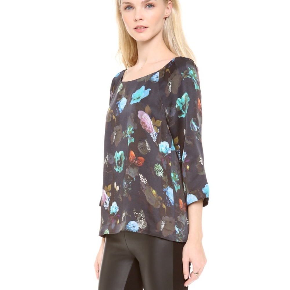 • Club Monaco • Lillian Butterfly Floral Blouse XS